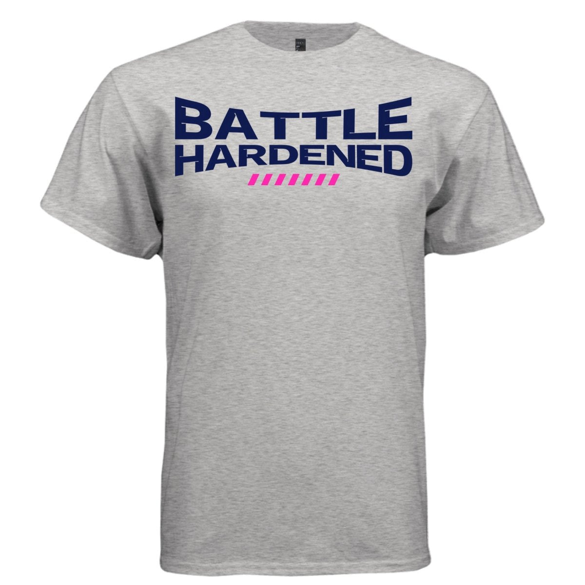 BATTLE HARDENED Bold Navy Typography Graphic T-Shirt | Unisex Streetwear 257 - Project Hood