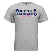 BATTLE HARDENED Bold Navy Typography Graphic T-Shirt | Unisex Streetwear 257 - Project Hood