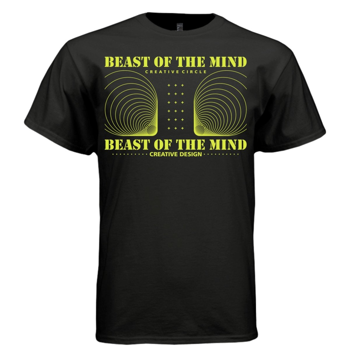 BEAST OF THE MIND Y2K Spiral Vortex Typography Graphic T-Shirt | Unisex Streetwear 266 - Project Hood