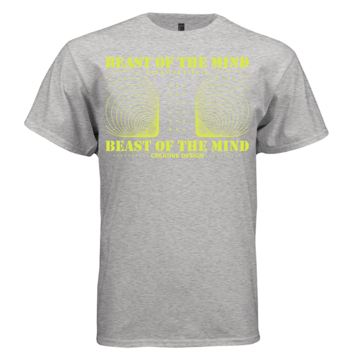 BEAST OF THE MIND Y2K Spiral Vortex Typography Graphic T-Shirt | Unisex Streetwear 266 - Project Hood