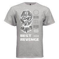 BEST REVENGE Black and White Ski Mask Graphic T-Shirt | Unisex Streetwear 268 - Project Hood