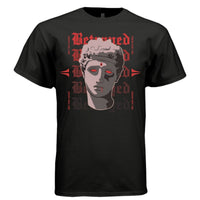 BETRAYED Y2K Red-Eyed Statue Graphic T-Shirt | Unisex Streetwear 269 - Project Hood