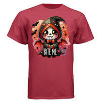 BITE ME Cute Vampire Reaper Bat Wings Graphic T-Shirt | Vampire Goth Tee 426 - Project Hood