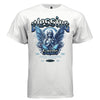 BLESSING SOULS Praying Angel Blue Wings Oversized Streetwear T-Shirt | Project Hood 141 - Project Hood