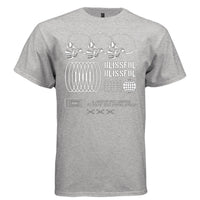 BLISSFUL Y2K Flaming Skulls Line-Art Graphic T-Shirt | Unisex Streetwear 275 - Project Hood