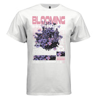 BLOOMING Y2K Pink Halftone Floral Graphic T-Shirt | Unisex Streetwear 277 - Project Hood