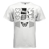 BLUE Y2K Butterfly and Chains Graphic T-Shirt | Unisex Streetwear 278 - Project Hood