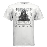 BOLD MENTALITY Y2K Halftone Masked Figure Graphic T-Shirt | Unisex Streetwear 279 - Project Hood