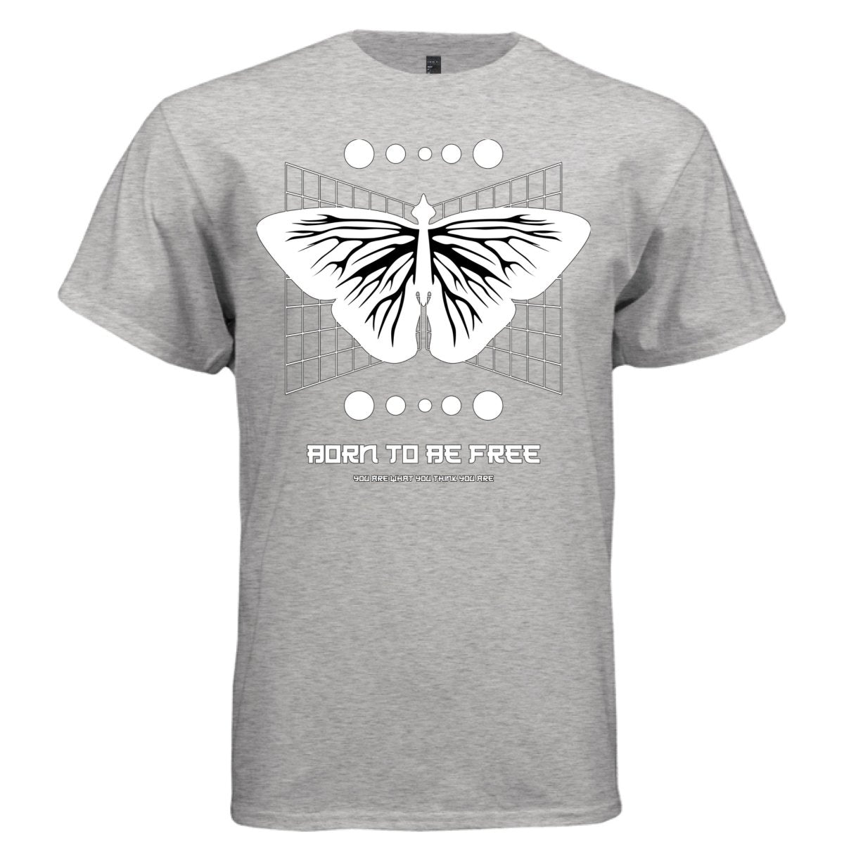 BORN TO BE FREE Y2K Butterfly Line-Art Graphic T-Shirt | Unisex Streetwear 282 - Project Hood
