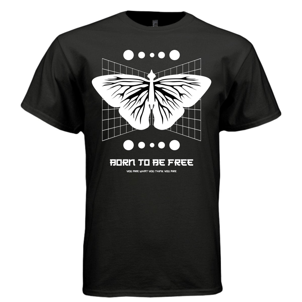 BORN TO BE FREE Y2K Butterfly Line-Art Graphic T-Shirt | Unisex Streetwear 282 - Project Hood