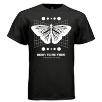 BORN TO BE FREE Y2K Butterfly Line-Art Graphic T-Shirt | Unisex Streetwear 282 - Project Hood
