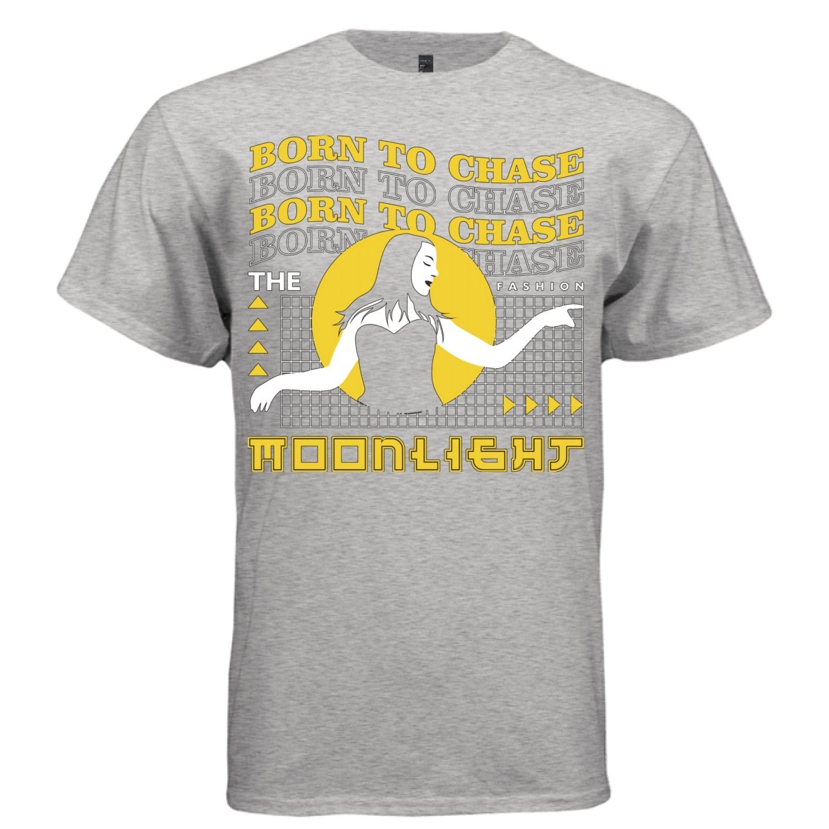 BORN TO CHASE MOONLIGHT Y2K Moonlight Figure Line-Art Graphic T-Shirt | Unisex Streetwear 285 - Project Hood