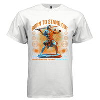 BORN TO STAND OUT Y2K Orange Warrior Statue Graphic T-Shirt | Unisex Streetwear 287 - Project Hood