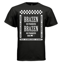BRAZEN Y2K Warped Type Monochrome Graphic T-Shirt | Unisex Streetwear 292 - Project Hood