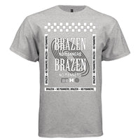 BRAZEN Y2K Warped Type Monochrome Graphic T-Shirt | Unisex Streetwear 292 - Project Hood