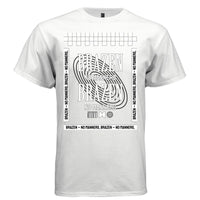 BRAZEN Y2K Warped Type Monochrome Graphic T-Shirt | Unisex Streetwear 292 - Project Hood