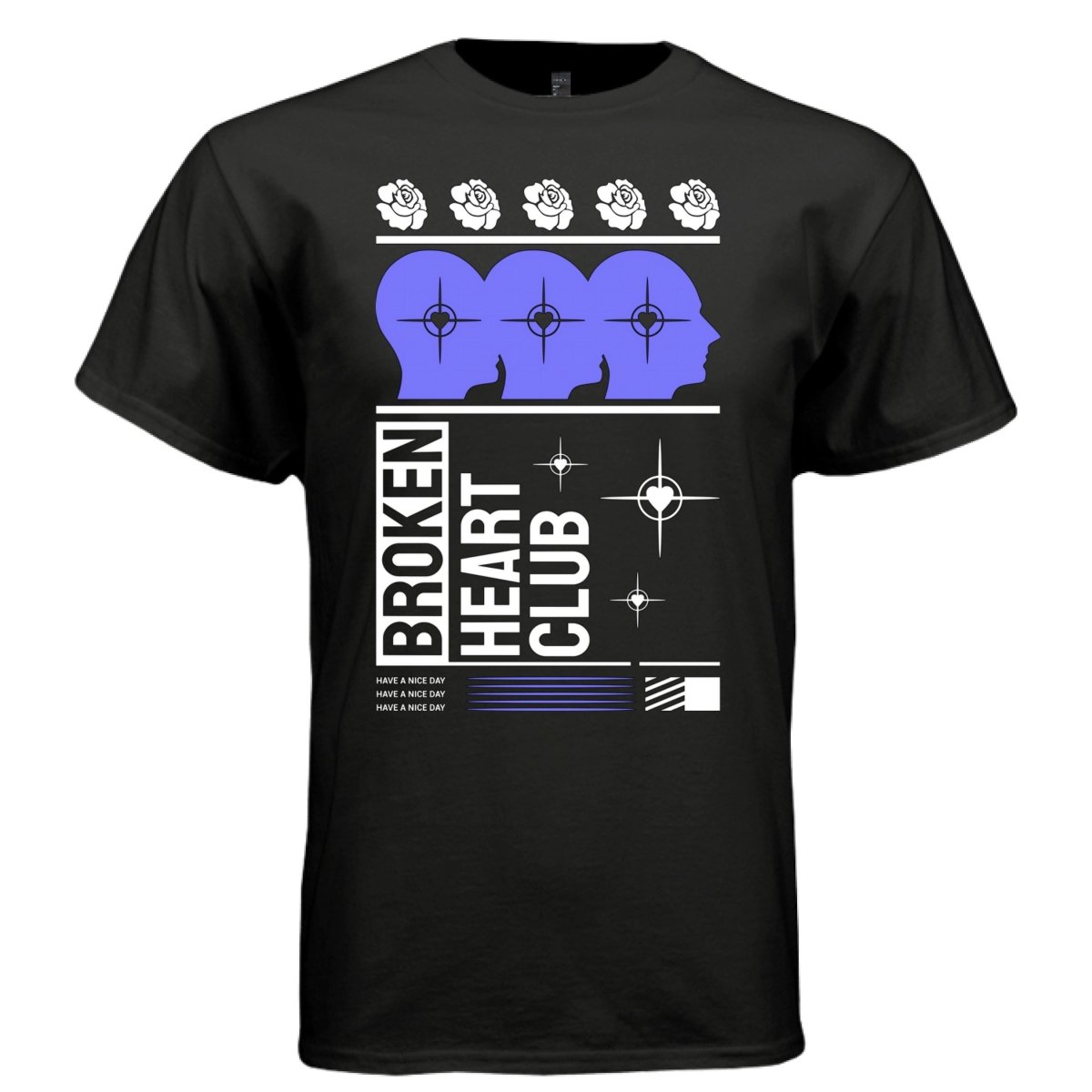 BROKEN HEART CLUB Y2K Heart Target Profile Graphic T-Shirt | Unisex Streetwear 300 - Project Hood