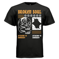 BROKEN SOUL Y2K Flame Skull Shattered Graphic T-Shirt | Unisex Streetwear 302 - Project Hood
