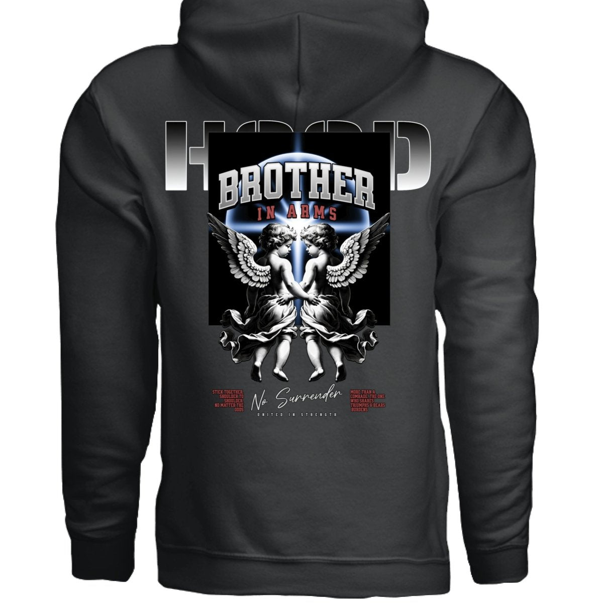 BROTHER IN ARMS Twin Angels Graphic Oversized Hoodie | Project Hood 175 - Project Hood