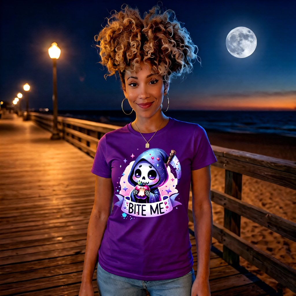 Unisex Candy Reaper colorful cartoon reaper streetwear T-shirt in 6 vibrant colors, high quality graphic tee for men, women, and all ages