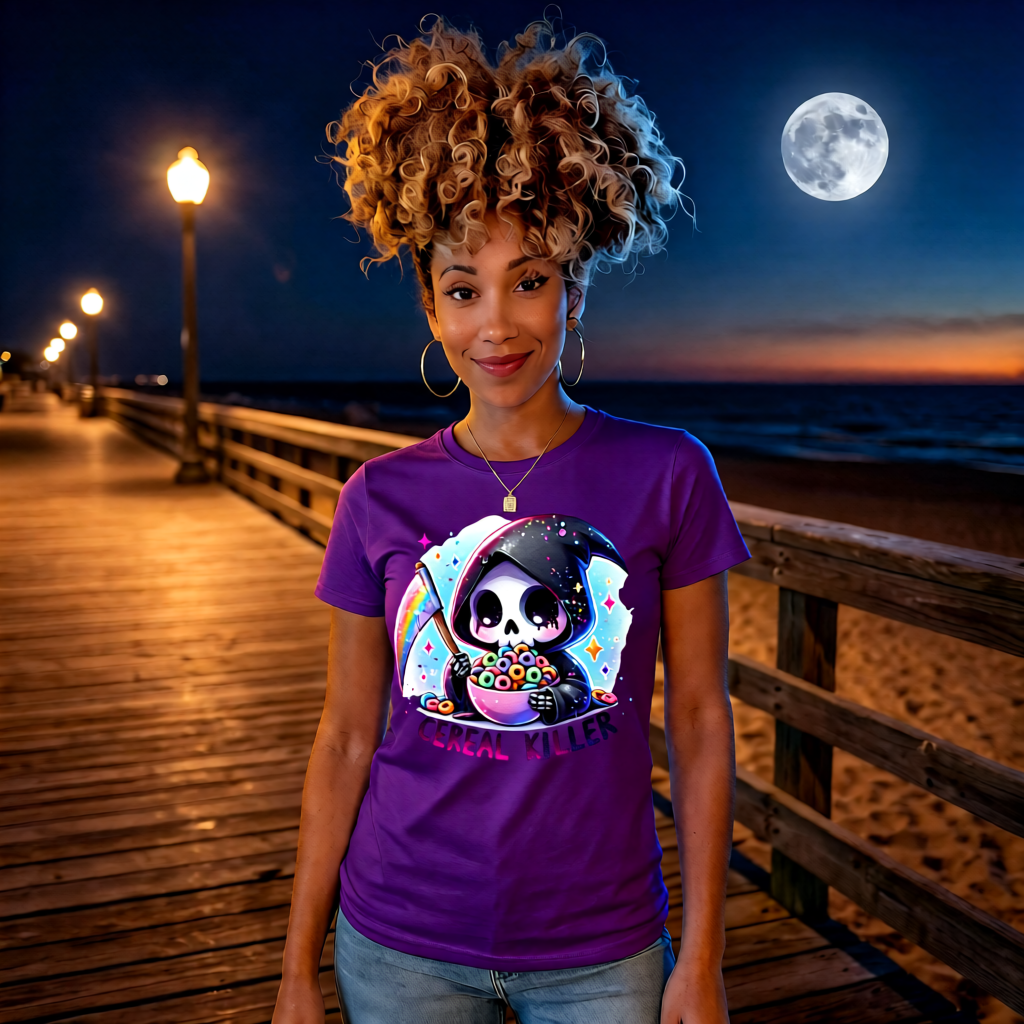 Unisex Candy Reaper colorful cartoon reaper streetwear T-shirt in 6 vibrant colors, high quality graphic tee for men, women, and all ages