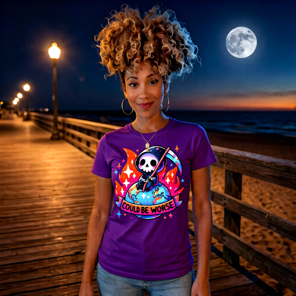 Unisex Candy Reaper colorful cartoon reaper streetwear T-shirt in 6 vibrant colors, high quality graphic tee for men, women, and all ages