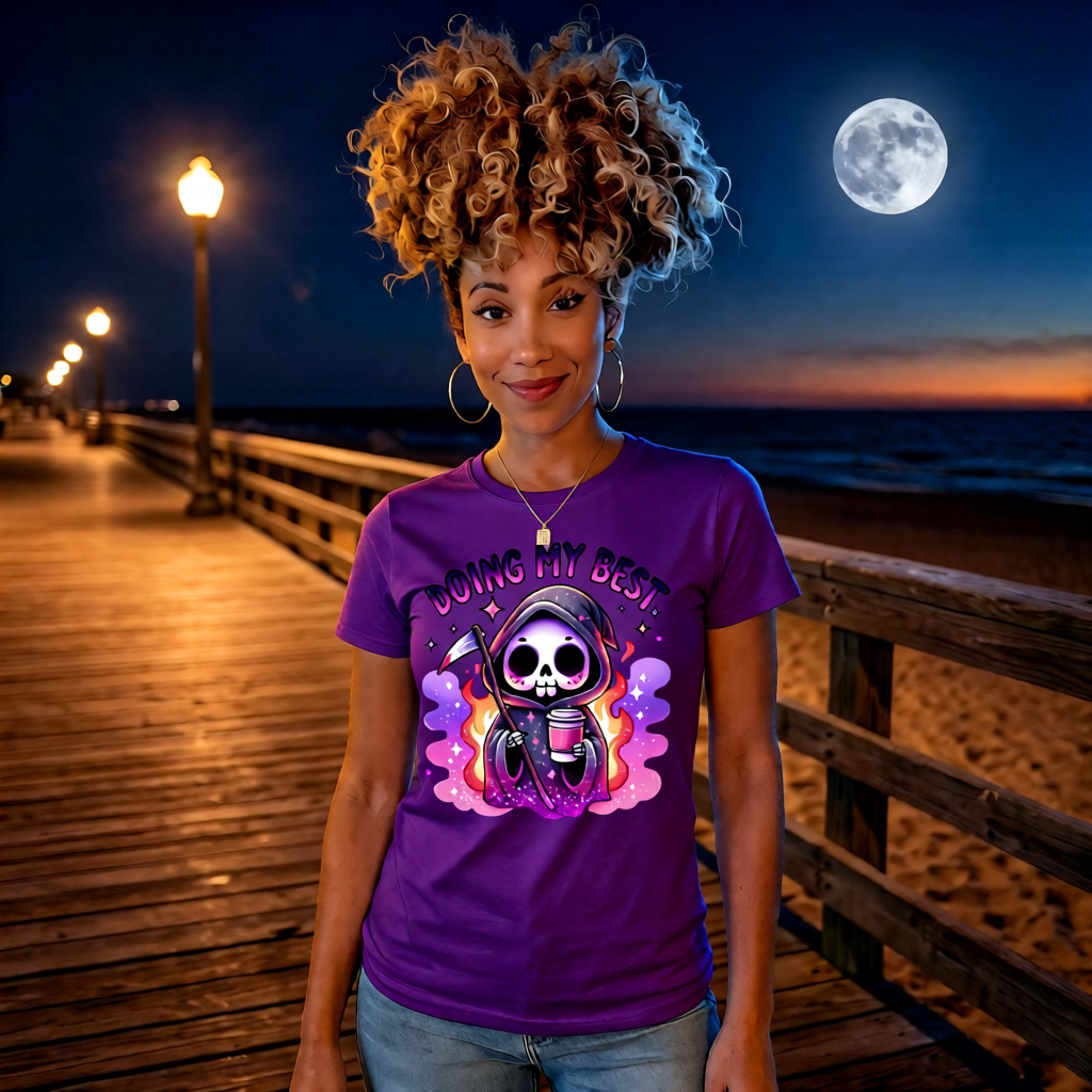 Unisex Candy Reaper colorful cartoon reaper streetwear T-shirt in 6 vibrant colors, high quality graphic tee for men, women, and all ages