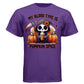 MY BLOOD TYPE IS PUMPKIN SPICE graphic tee black front, cute goth reaper pumpkin spice fall tee Project Hood