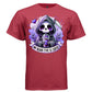 MY BLOOD TYPE IS COFFEE graphic tee navy front, cute iced coffee goth tee for her Project Hood