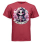 MY BLOOD TYPE IS COFFEE graphic tee navy front, cute pink coffee goth tee for her Project Hood