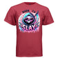BORN TO SLAY graphic tee navy front, cute slay confidence goth tee for her Project Hood