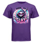 BORN TO SLAY graphic tee black front, cute goth reaper slay confidence tee Project Hood