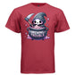 BREWING TROUBLE graphic tee navy front, cute witch cauldron goth tee for her Project Hood