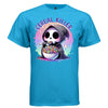 CEREAL KILLER graphic tee light steel front, cute reaper cereal pun tee Project Hood