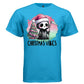 CHRISTMAS VIBES graphic tee light steel front, cute reaper christmas tee Project Hood