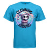 CLOWNING AROUND graphic tee light steel front, cute reaper pastel clown tee Project Hood