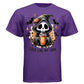 COLD LIKE MY SOUL graphic tee black front, cute goth reaper iced coffee halloween tee Project Hood