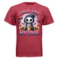 COLD LIKE MY SOUL graphic tee navy front, cute pink glitter iced coffee goth tee for her Project Hood