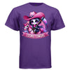 COSMIC COWGIRL graphic tee black front, cute goth reaper space cowgirl tee Project Hood