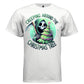 CREEPING AROUND THE CHRISTMAS TREE graphic tee pink front, cute christmas tree reaper tee for her Project Hood