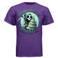 CREEPING AROUND THE CHRISTMAS TREE graphic tee black front, cute goth reaper christmas tree tee Project Hood