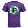 CREEPING AROUND THE CHRISTMAS TREE graphic tee black front, cute goth reaper christmas tree tee Project Hood