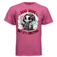 DEAD INSIDE BUT IT'S CHRISTMAS graphic tee white front, cute reaper candy cane christmas tee for women Project Hood