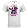 DEAD INSIDE graphic tee pink front, cute pink iced drink reaper tee for her Project Hood