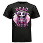DEAD INSIDE graphic tee sand front, cute pastel goth pink glitter iced drink tee Project Hood