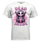 DEAD INSIDE graphic tee pink front, cute pink glitter iced drink reaper tee for her Project Hood