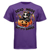 DEAD INSIDE BUT IT'S SUMMER graphic tee black front, cute goth reaper orange pumpkin summer drink tee Project Hood