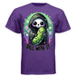 DILL WITH IT graphic tee black front, cute goth reaper pickle tee Project Hood