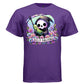 DILLY DALLYING graphic tee black front, cute goth reaper pickle and daisies tee Project Hood