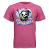 DILLY DALLYING graphic tee white front, cute reaper pickle and daisies tee for women Project Hood